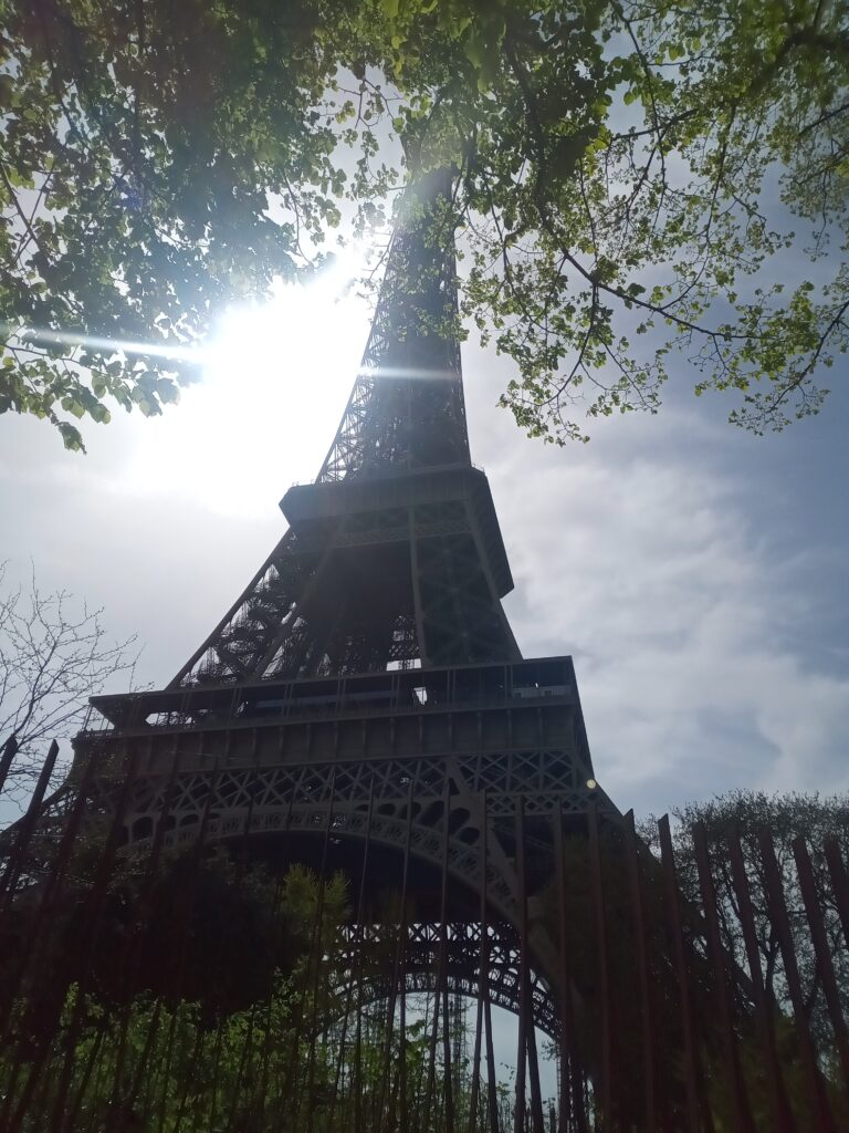 The Eiffel Tower from below.