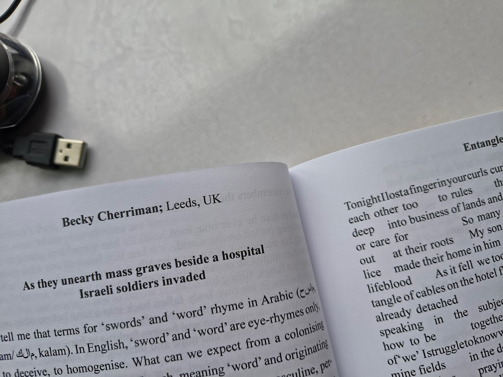 journal open on double page spread and featuring two prose poems.